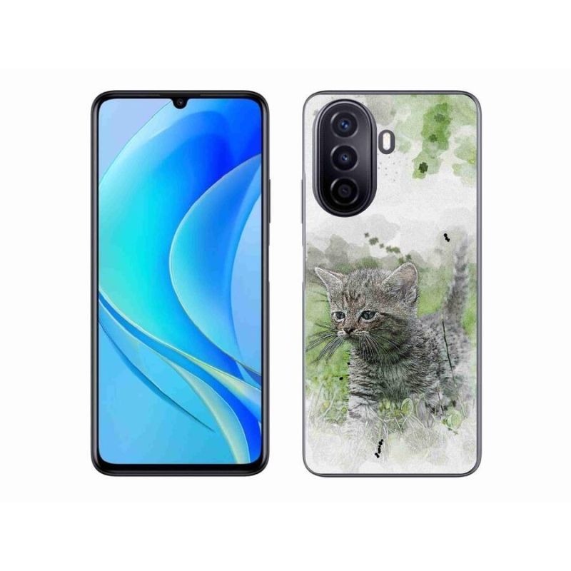 Gélový kryt mmCase na mobil Huawei Nova Y70 - roztomilé mačiatko 1