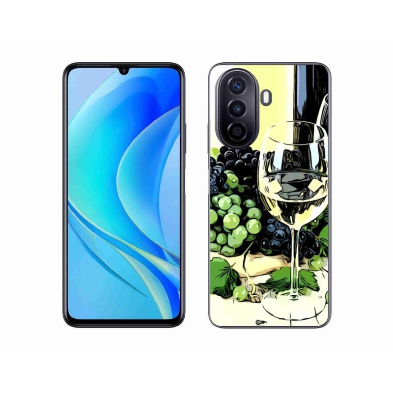 Gélový kryt mmCase na mobil Huawei Nova Y70 - pohár vína