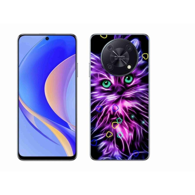 Gélový kryt mmCase na mobil Huawei Nova Y90 - abstraktná mačka