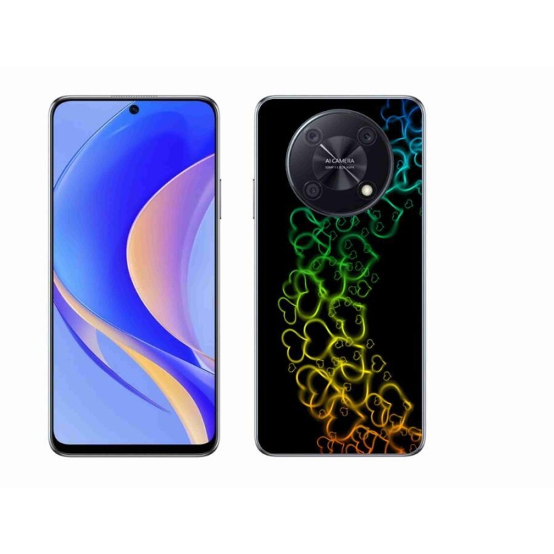 Gélový kryt mmCase na mobil Huawei Nova Y90 - farebné srdiečka