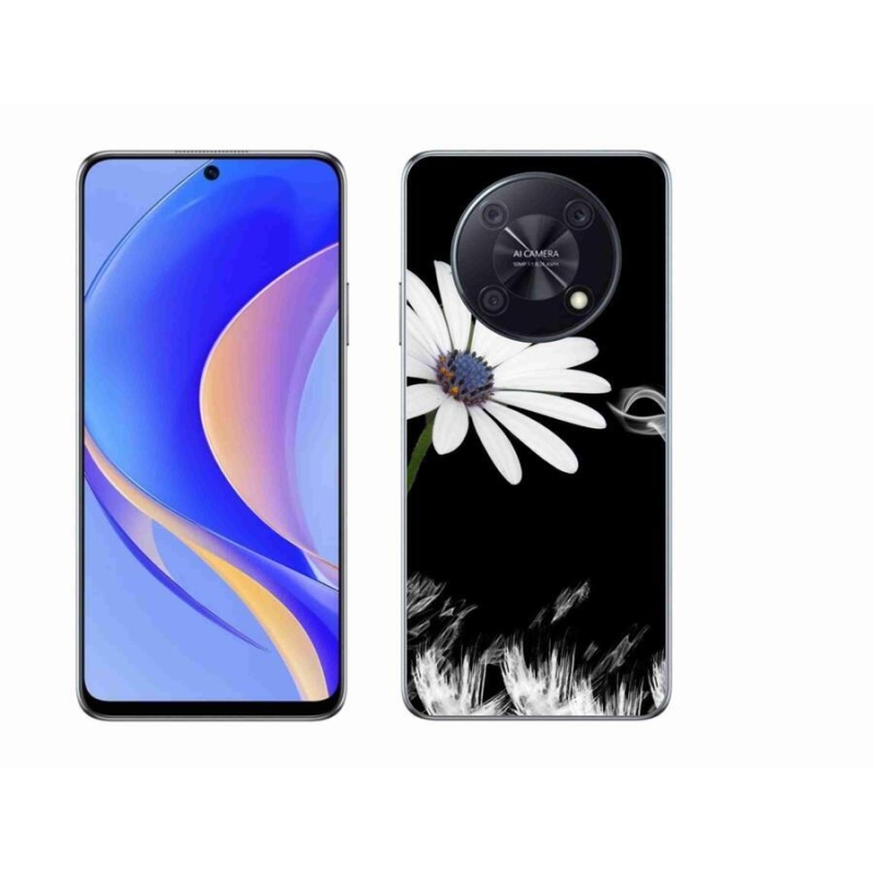 Gélový kryt mmCase na mobil Huawei Nova Y90 - biela kvetina