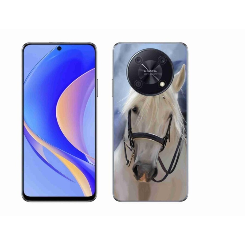 Gélový kryt mmCase na mobil Huawei Nova Y90 - biely kôň