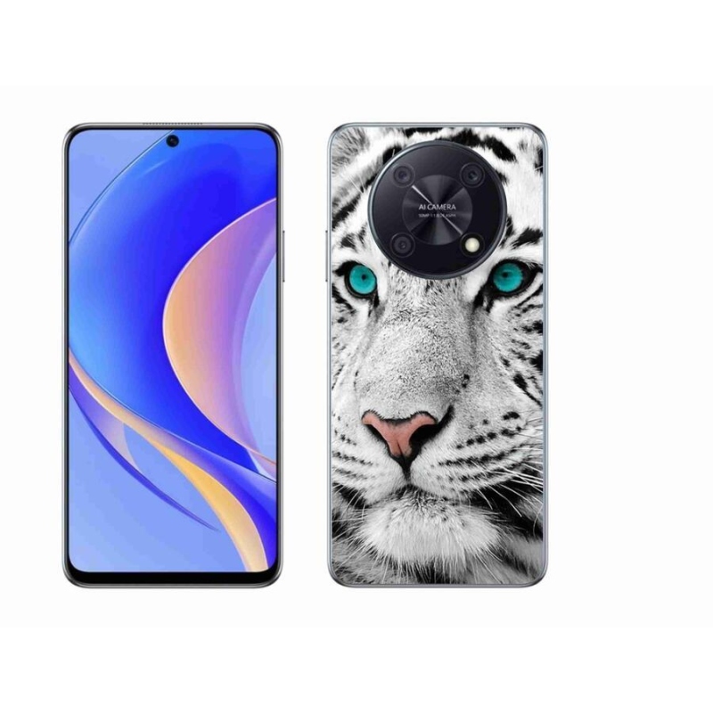 Gélový kryt mmCase na mobil Huawei Nova Y90 - biely tiger