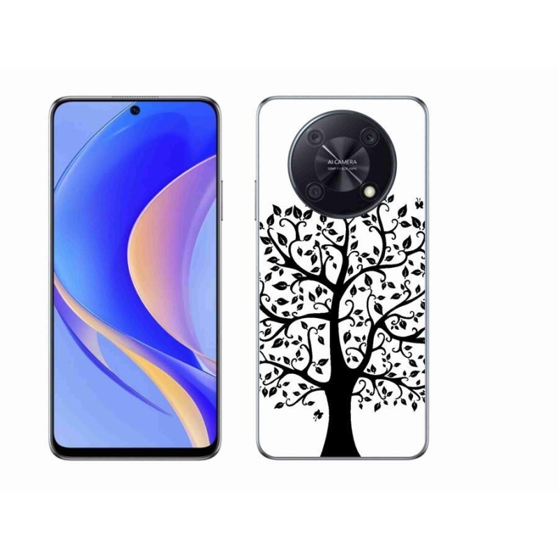 Gélový kryt mmCase na mobil Huawei Nova Y90 - čiernobiely strom