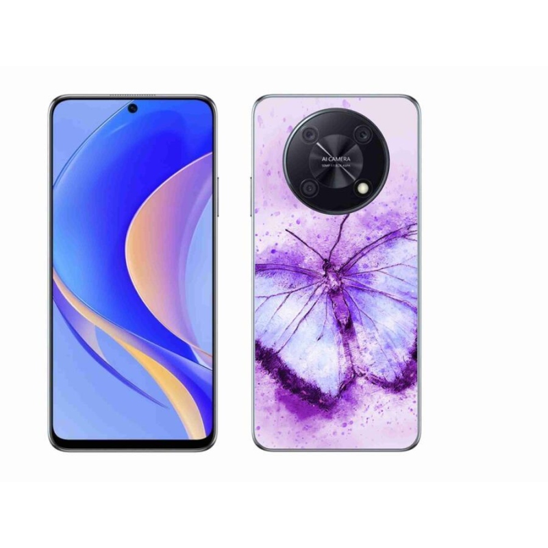 Gélový kryt mmCase na mobil Huawei Nova Y90 - fialový motýľ