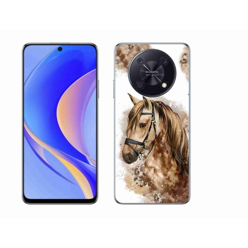 Gélový kryt mmCase na mobil Huawei Nova Y90 - hnedý kreslený kôň