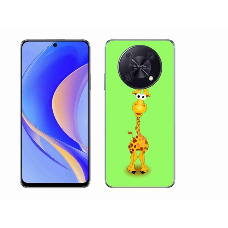 Gélový kryt mmCase na mobil Huawei Nova Y90 - kreslená žirafa