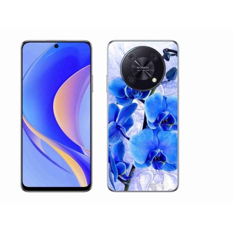 Gélový kryt mmCase na mobil Huawei Nova Y90 - modré kvety