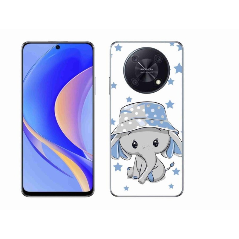 Gélový kryt mmCase na mobil Huawei Nova Y90 - modrý slon