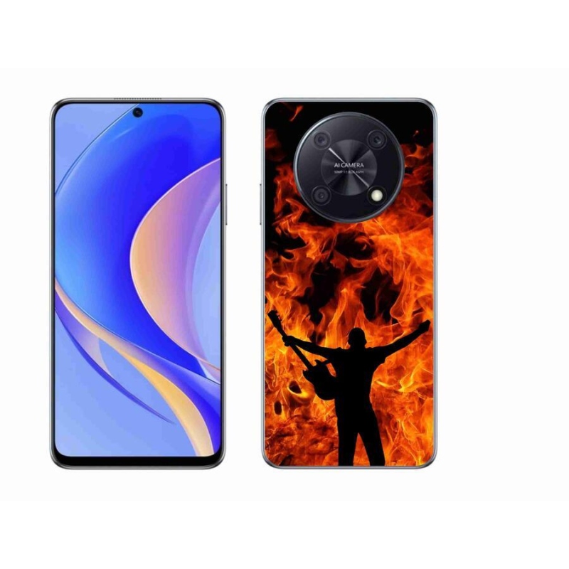 Gélový kryt mmCase na mobil Huawei Nova Y90 - muzikant a oheň