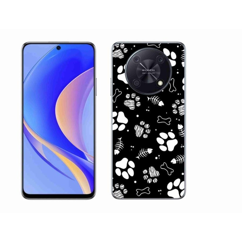 Gélový kryt mmCase na mobil Huawei Nova Y90 - psie labky