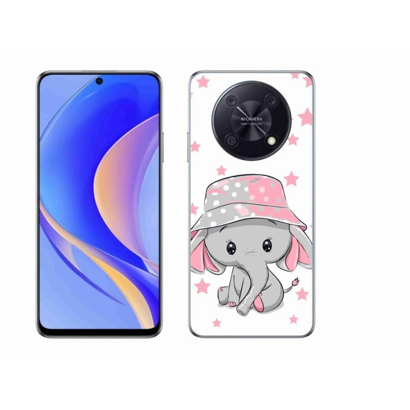 Gélový kryt mmCase na mobil Huawei Nova Y90 - ružový slon