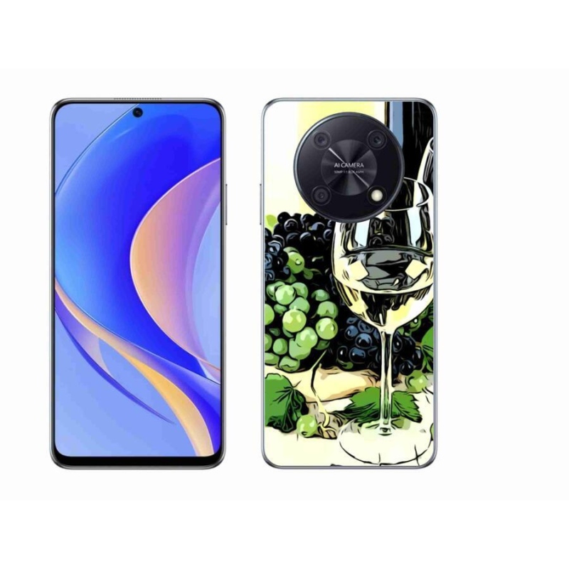 Gélový kryt mmCase na mobil Huawei Nova Y90 - pohár vína