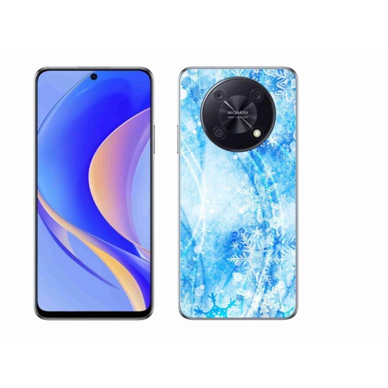 Gélový kryt mmCase na mobil Huawei Nova Y90 - snehové vločky