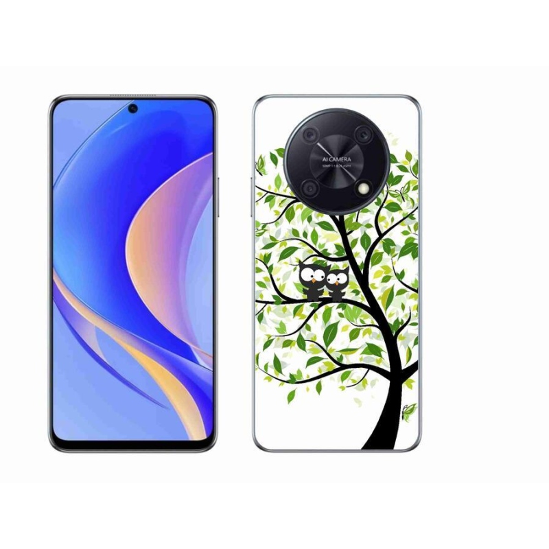 Gélový kryt mmCase na mobil Huawei Nova Y90 - malej sovy na strome