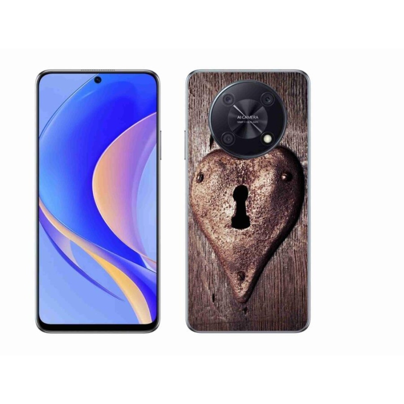 Gélový kryt mmCase na mobil Huawei Nova Y90 - zámok v tvare srdca