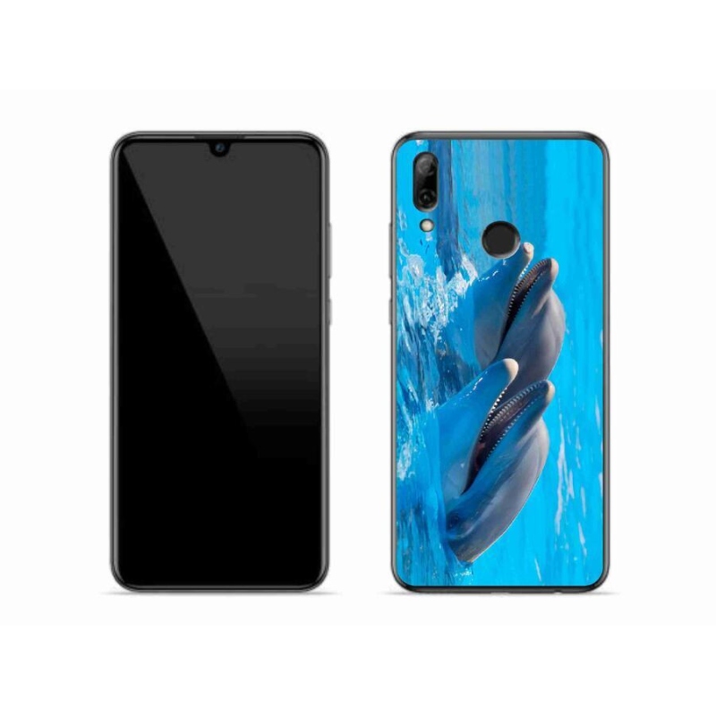 Gélový kryt mmCase na mobil Huawei P Smart (2019) - delfíny