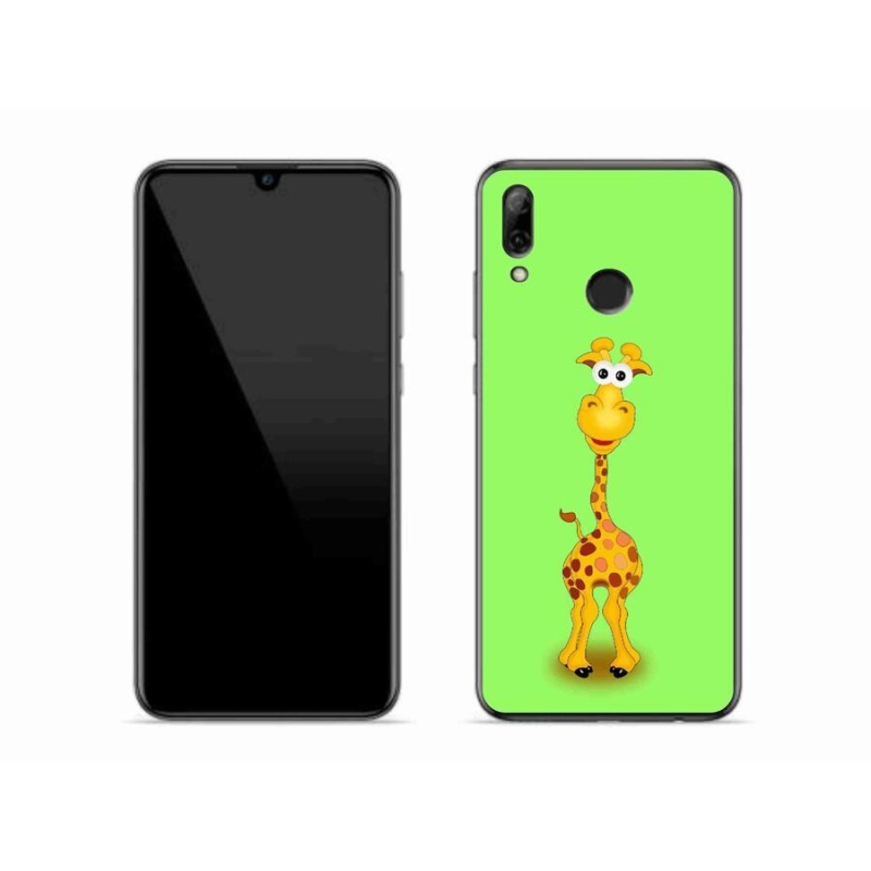 Gélový kryt mmCase na mobil Huawei P Smart (2019) - kreslená žirafa