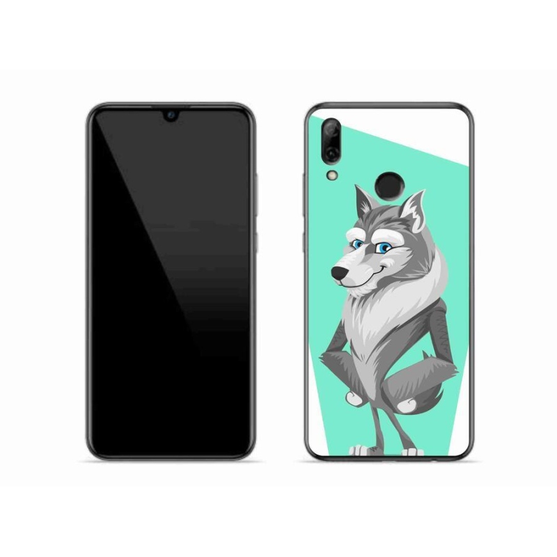 Gélový kryt mmCase na mobil Huawei P Smart (2019) - kreslený vlk