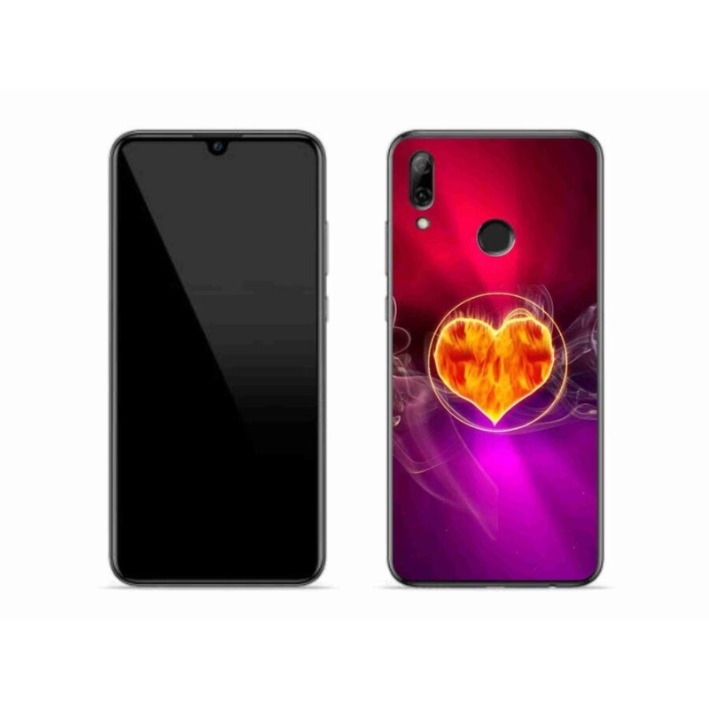 Gélový kryt mmCase na mobil Huawei P Smart (2019) - ohnivé srdce