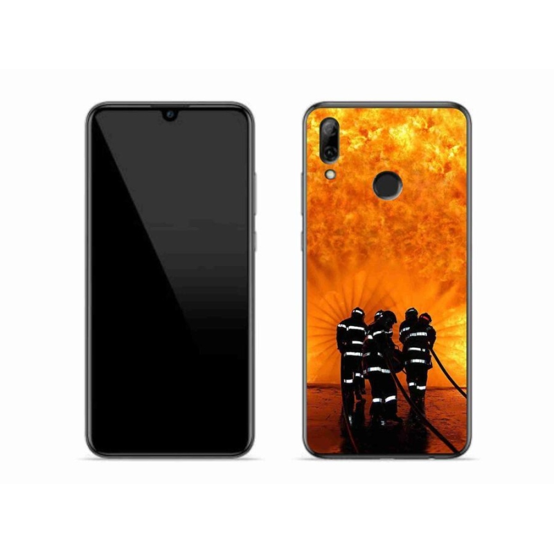 Gélový kryt mmCase na mobil Huawei P Smart (2019) - požiar