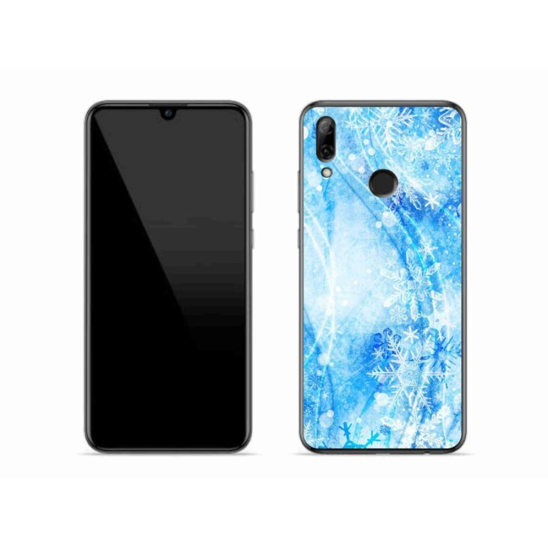 Gélový kryt mmCase na mobil Huawei P Smart (2019) - snehové vločky