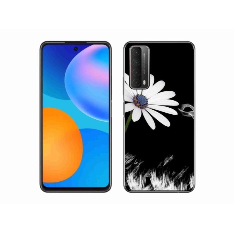 Gélový kryt mmCase na mobil Huawei P Smart (2021) - biela kvetina