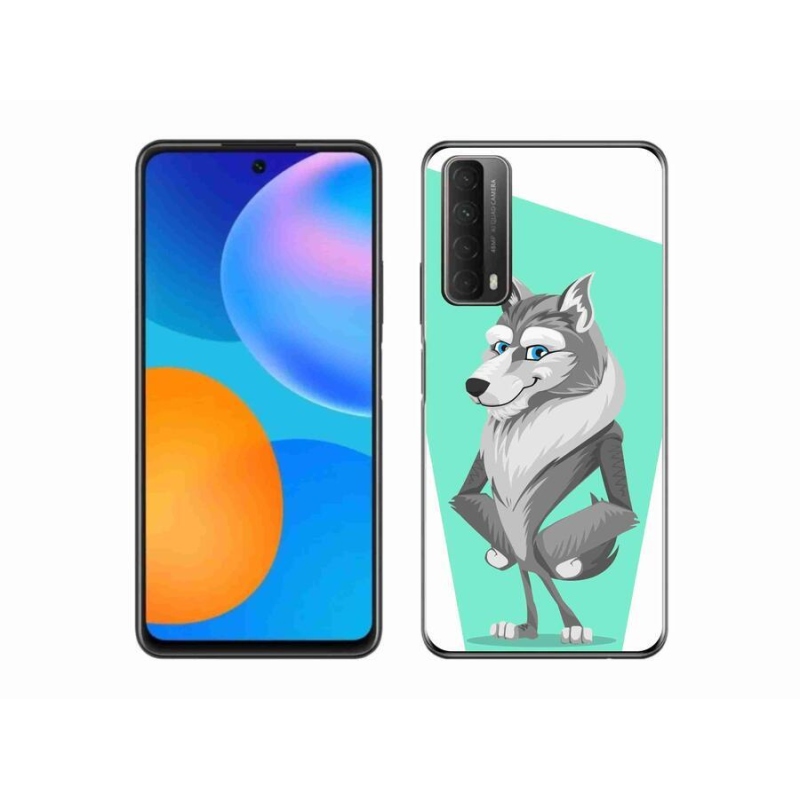 Gélový kryt mmCase na mobil Huawei P Smart (2021) - kreslený vlk