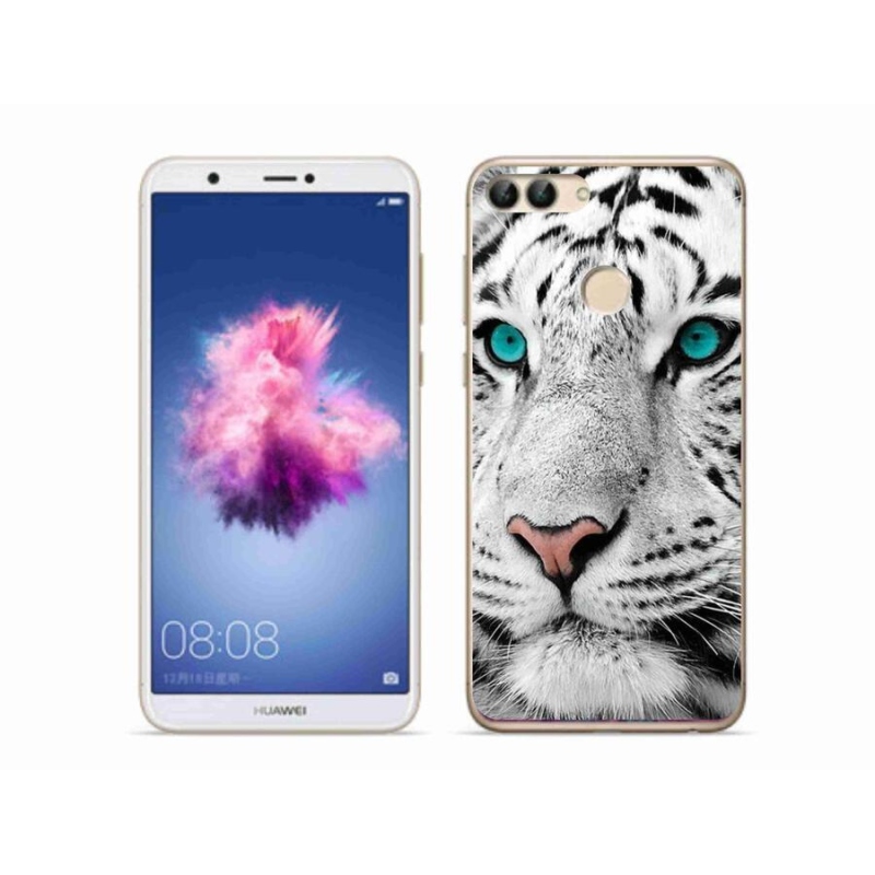 Gélový kryt mmCase na mobil Huawei P Smart - biely tiger