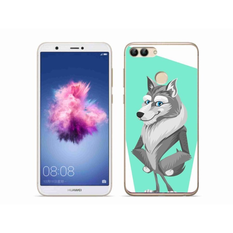 Gélový kryt mmCase na mobil Huawei P Smart - kreslený vlk