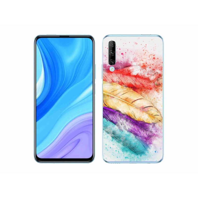 Gélový kryt mmCase na mobil Huawei P Smart Pro (2019) - farebné perie