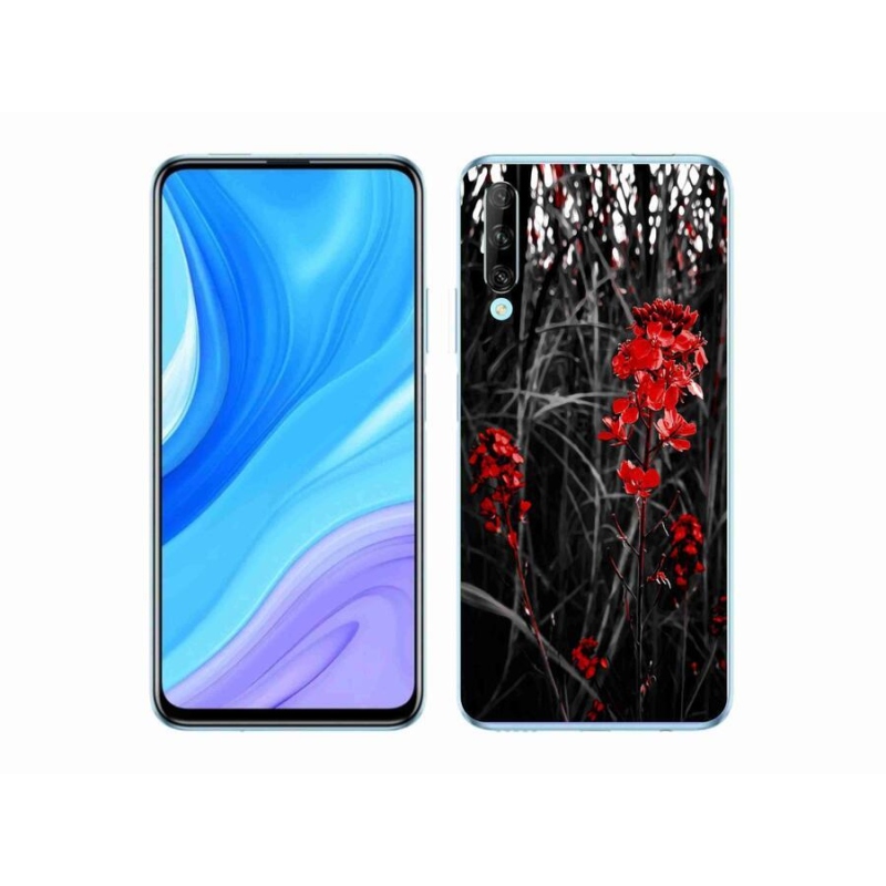 Gélový kryt mmCase na mobil Huawei P Smart Pro (2019) - červená rastlina