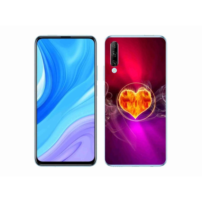 Gélový kryt mmCase na mobil Huawei P Smart Pro (2019) - ohnivé srdce