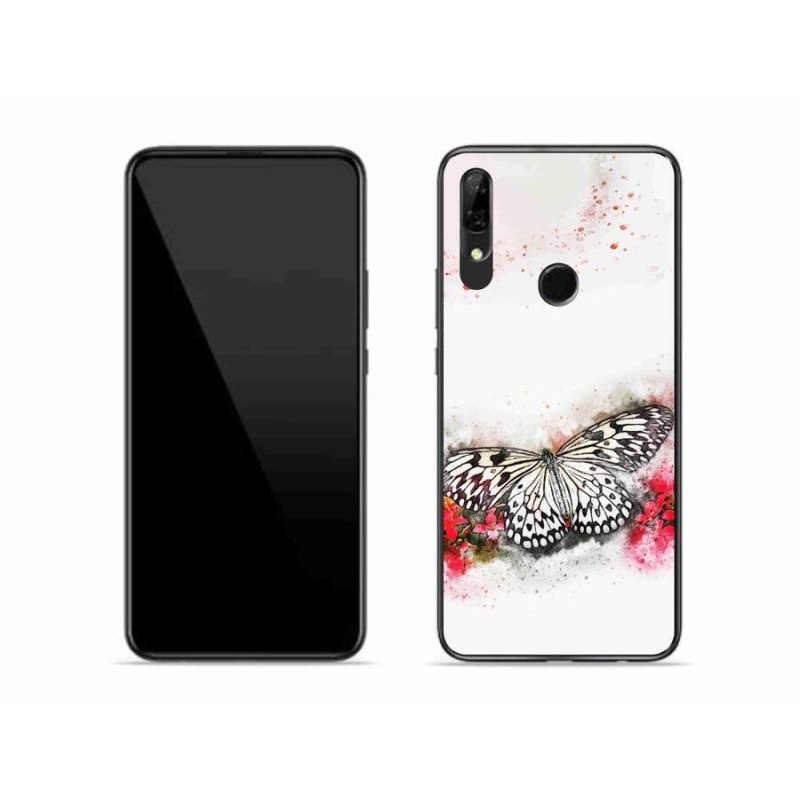 Gélový kryt mmCase na mobil Huawei P Smart Z - čiernobiely motýľ