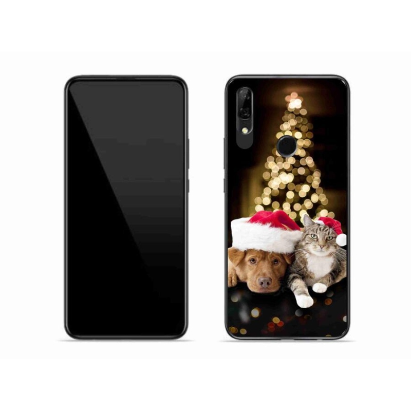 Gélový kryt mmCase na mobil Huawei P Smart Z - vianočný pes a mačka