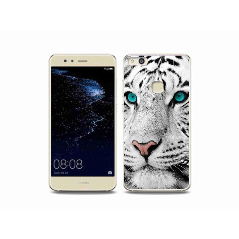 Gélový kryt mmCase na mobil Huawei P10 Lite - biely tiger