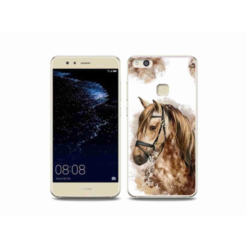 Gélový kryt mmCase na mobil Huawei P10 Lite - hnedý kreslený kôň
