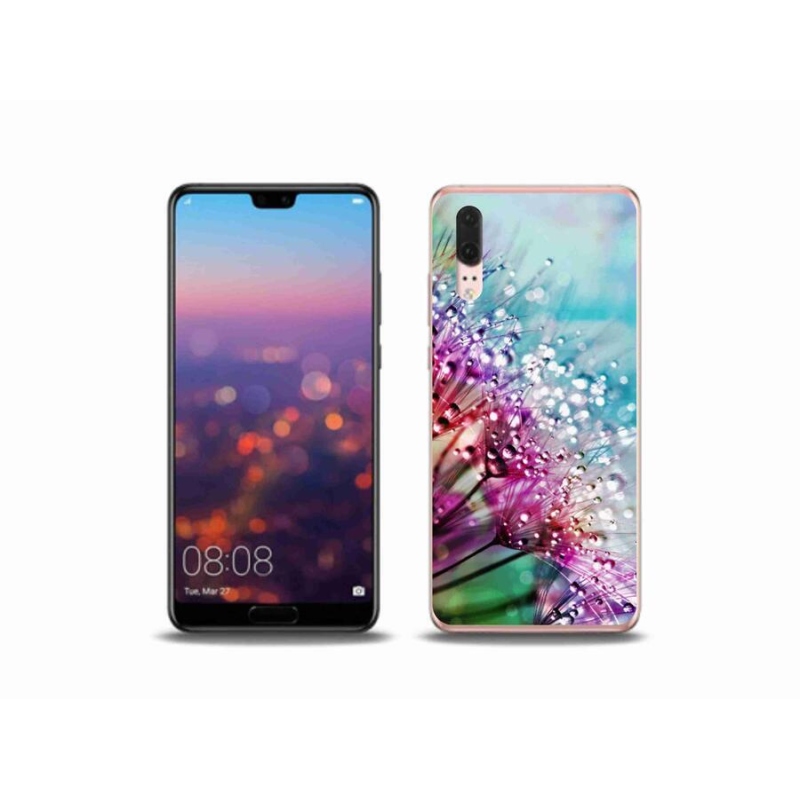 Gélový kryt mmCase na mobil Huawei P20 - farebné kvety