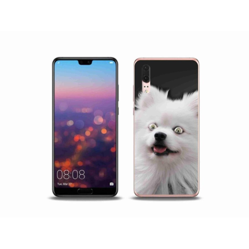 Gélový kryt mmCase na mobil Huawei P20 - biely špic