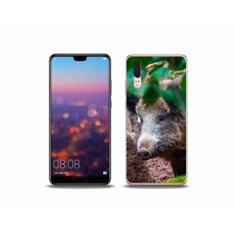 Gélový kryt mmCase na mobil Huawei P20 - divoké prasa