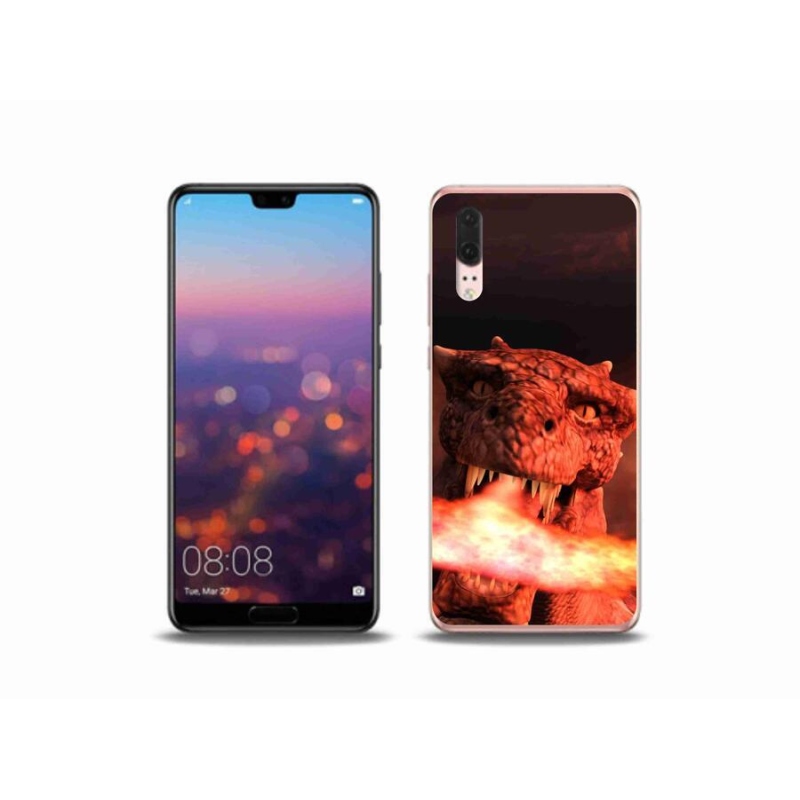 Gélový kryt mmCase na mobil Huawei P20 - drak