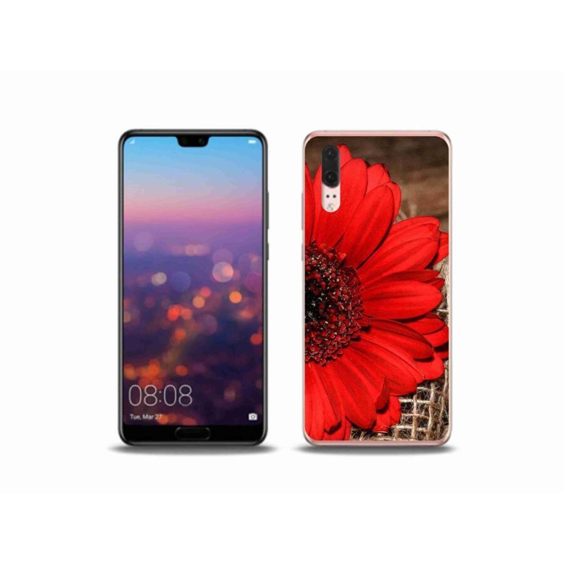 Gélový kryt mmCase na mobil Huawei P20 - gerbera