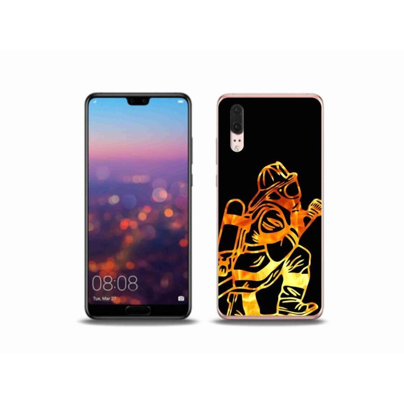 Gélový kryt mmCase na mobil Huawei P20 - hasič 1