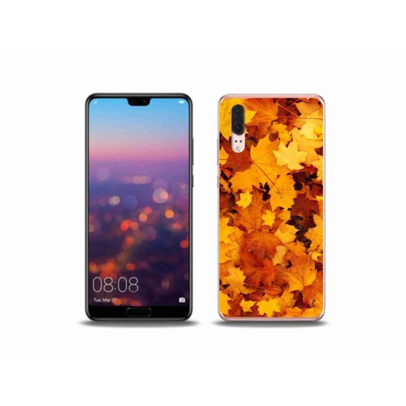 Gélový kryt mmCase na mobil Huawei P20 - javorové listy