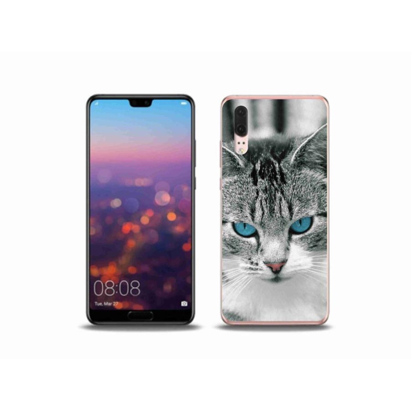 Gélový kryt mmCase na mobil Huawei P20 - mačacie pohľad 1