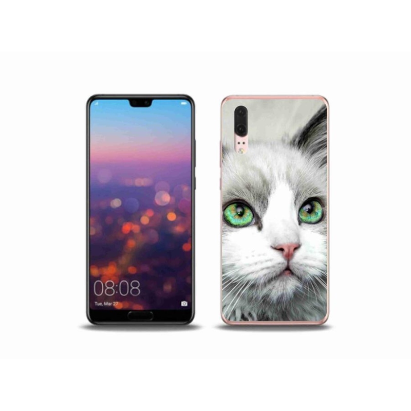 Gélový kryt mmCase na mobil Huawei P20 - mačací pohľad