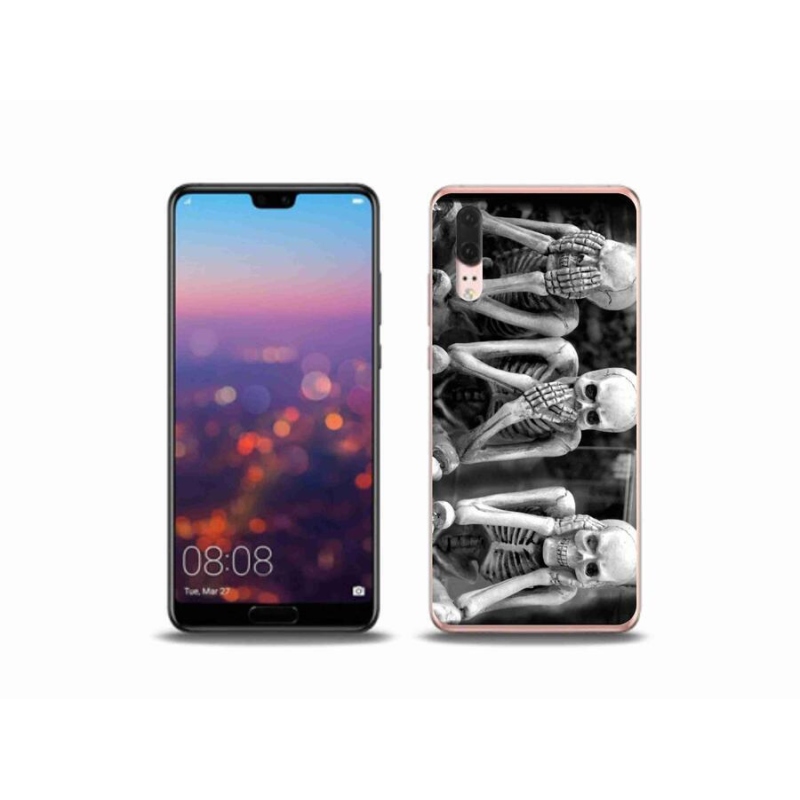 Gélový kryt mmCase na mobil Huawei P20 - kostlivci