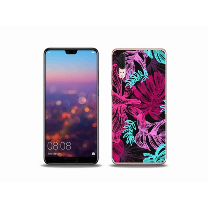 Gélový kryt mmCase na mobil Huawei P20 - kvety 1