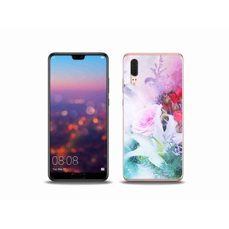 Gélový kryt mmCase na mobil Huawei P20 - kvety 4