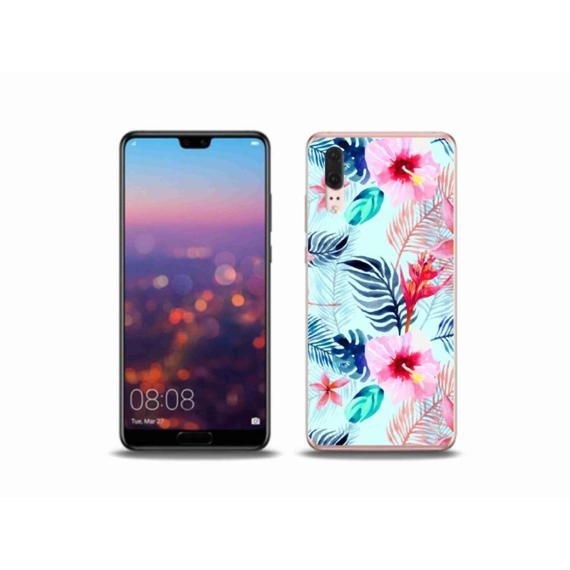 Gélový kryt mmCase na mobil Huawei P20 - kvety